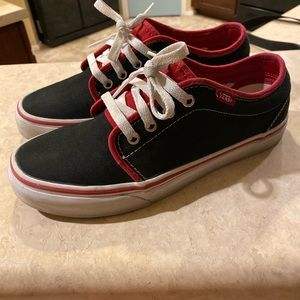 Black and red vans